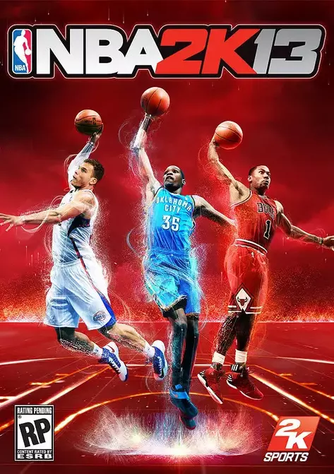 NBA 2K13 cover with Blake Griffin, Kevin Durant, and Derrick Rose.