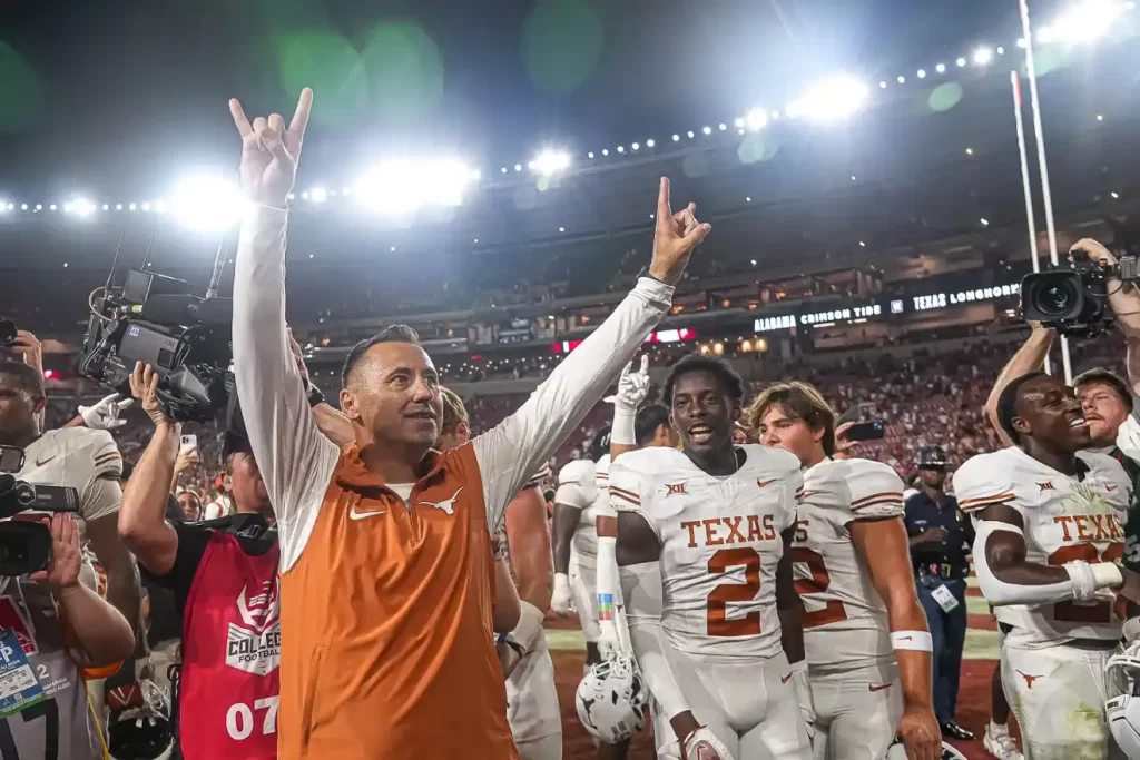 Texas head coach Steve Sarkisian.